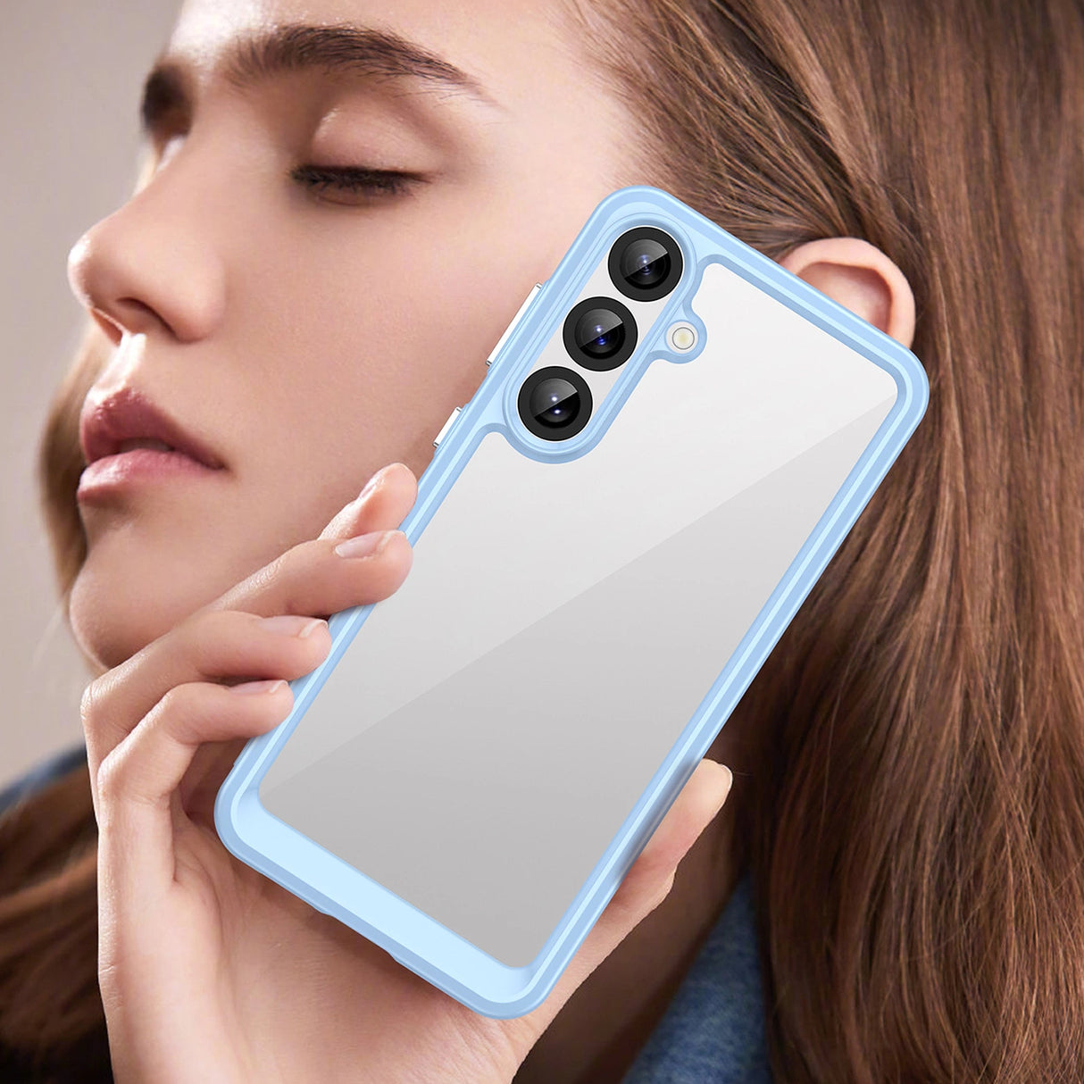 Udendørs rumkasse med gelramme til Samsung Galaxy S25+ - Blå