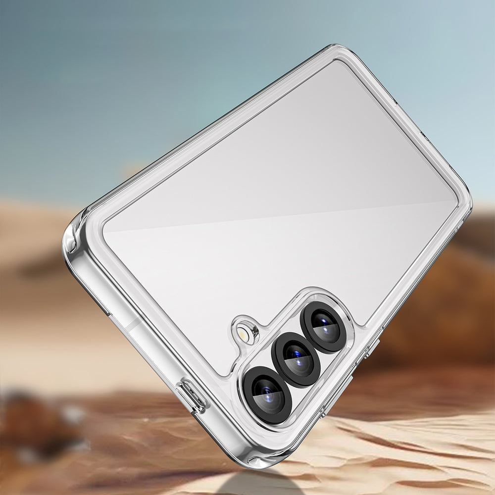 Outer Space Case med Gel Frame til Samsung Galaxy S25+ - Gennemsigtig