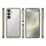 Udendørs rumkasse med gelramme til Samsung Galaxy S25+ - Clear Black