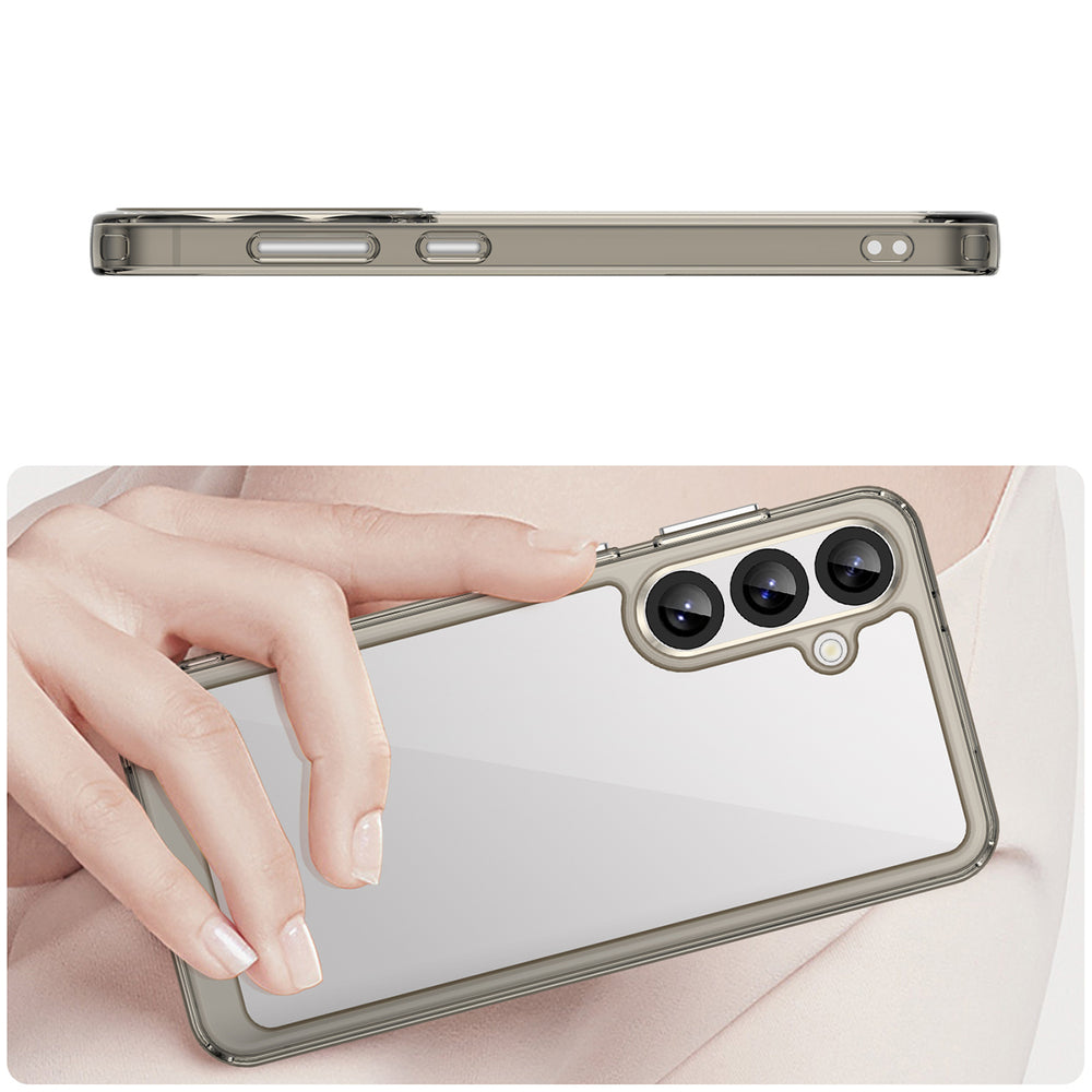 Outer Space Case med gelramme til Samsung Galaxy S25+ - Clear Black