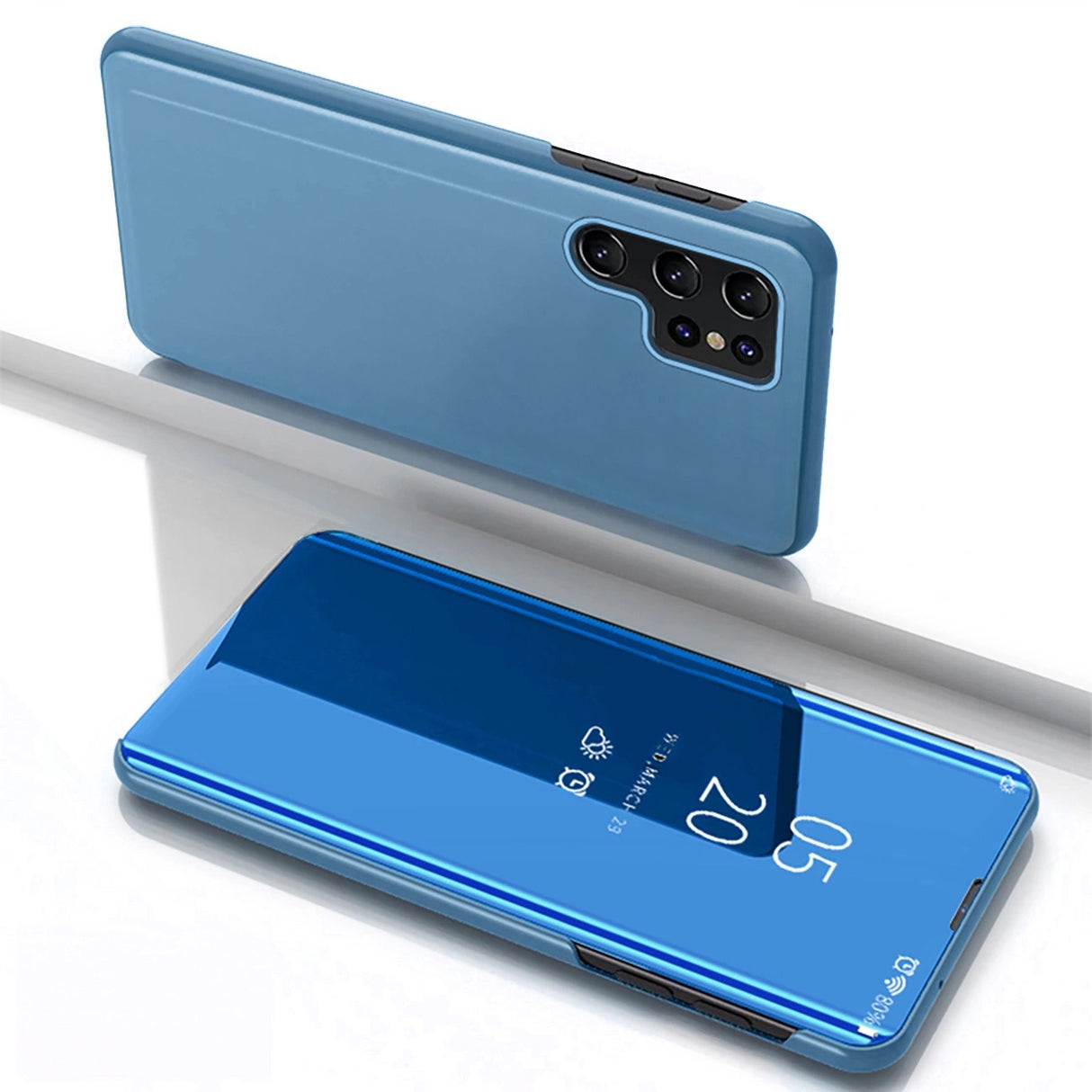 Clear View Case til Samsung Galaxy S25 Ultra Flip Cover - Blå