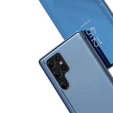Clear View Case til Samsung Galaxy S25 Ultra Flip Cover - Blå