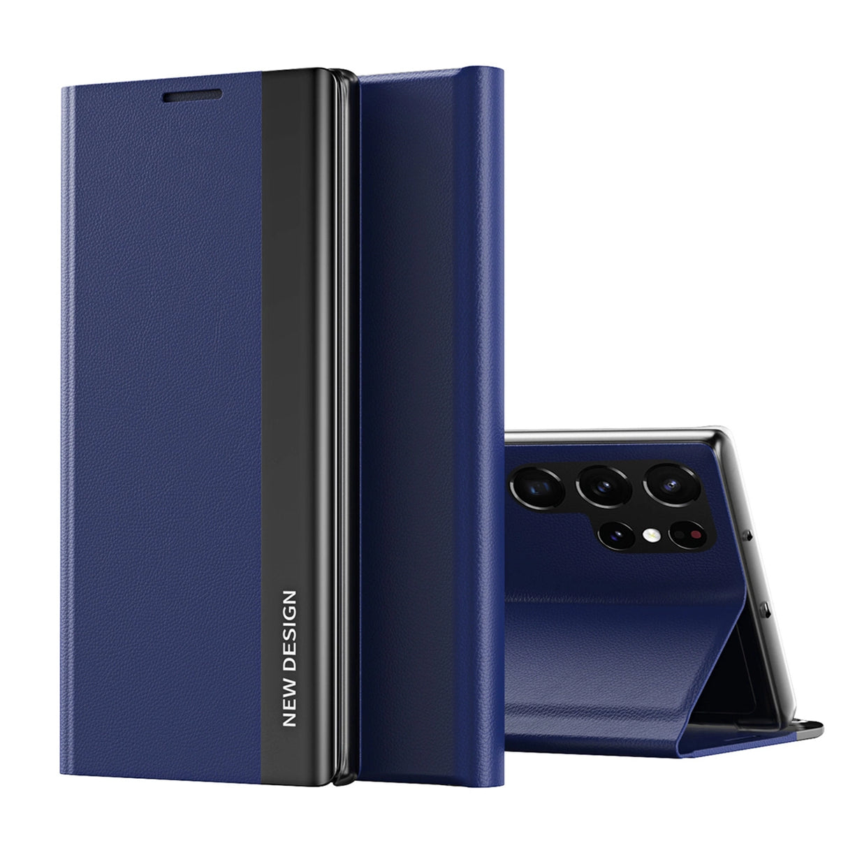 Sleep Case Pro Samsung Galaxy S25 Ultra Case med Flip og Stand - Blå
