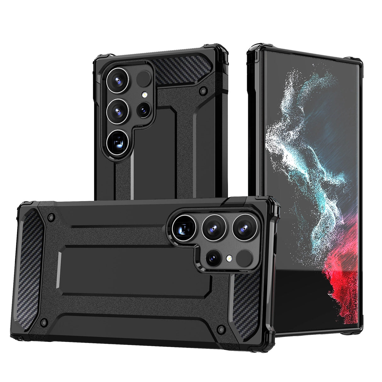Hybrid Armor Case til Samsung Galaxy S25 Ultra Armored Hybrid Case - sort