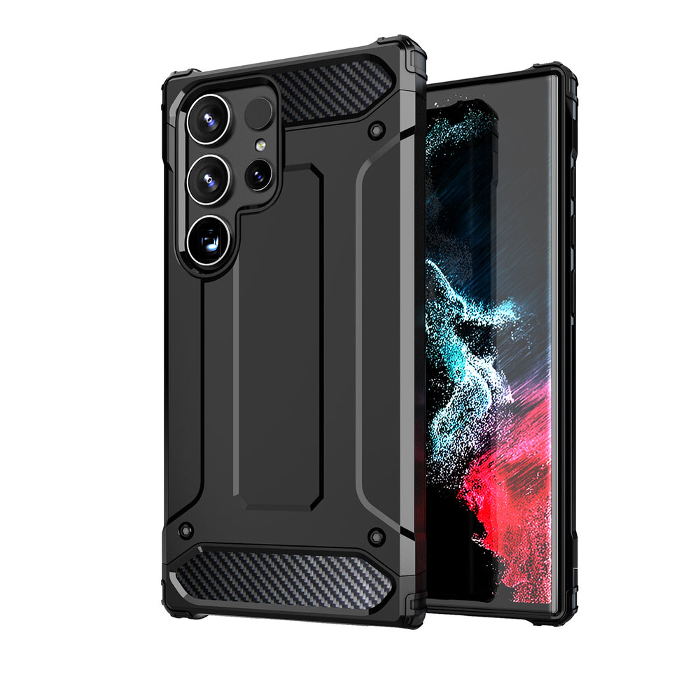 Hybrid Armor Case til Samsung Galaxy S25 Ultra Armored Hybrid Case - sort