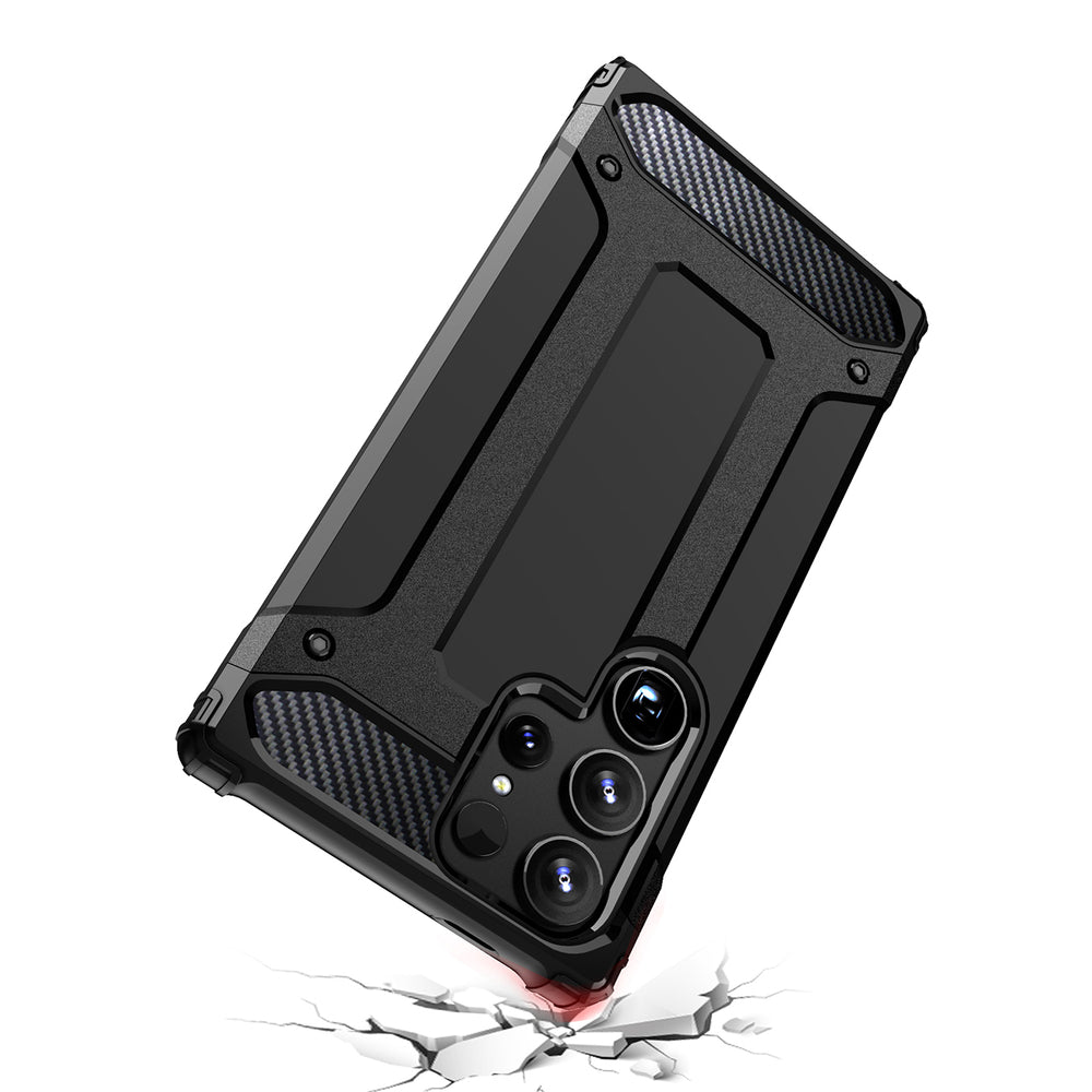Hybrid Armor Case til Samsung Galaxy S25 Ultra Armored Hybrid Case - sort