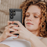 Carbon Case til Samsung Galaxy S25 Ultra - sort