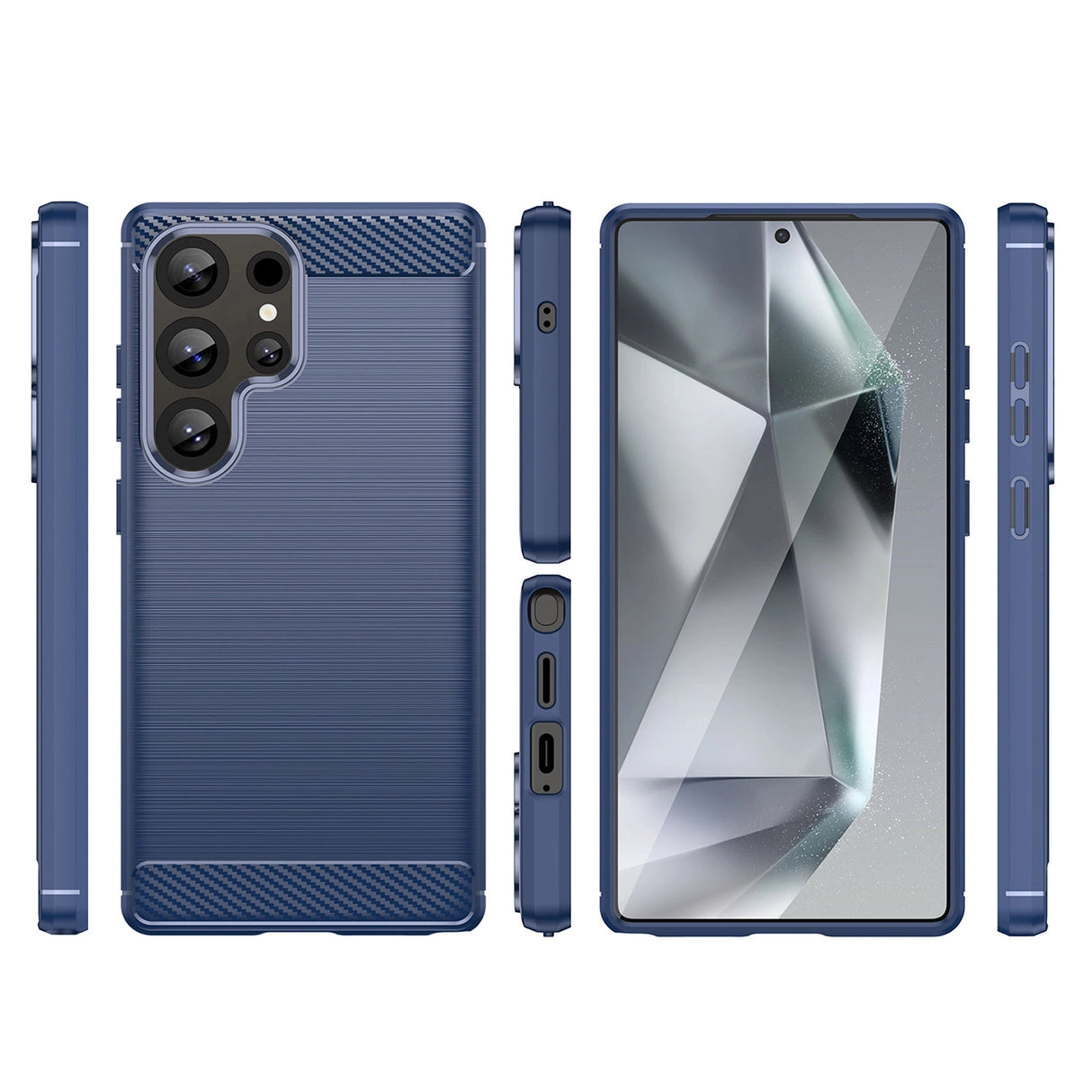 Carbon Case til Samsung Galaxy S25 Ultra - Blå