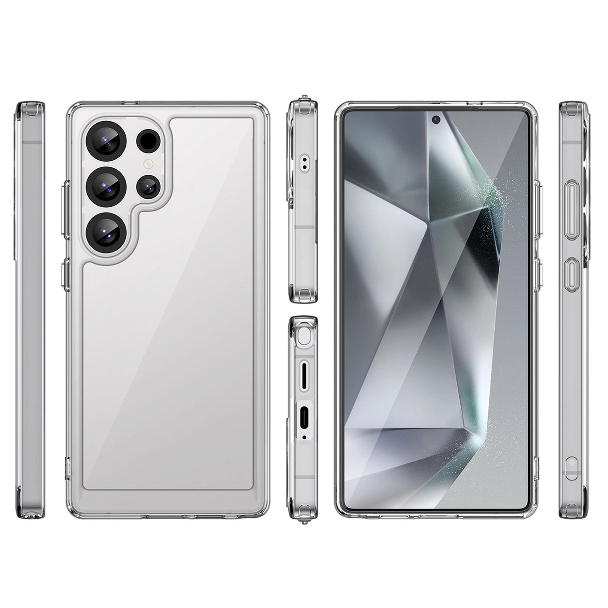 Outer Space Case Silicone Case med Gel Frame til Samsung Galaxy S25 Ultra - Transparent