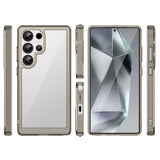 Udendørs rumkasse med gelramme til Samsung Galaxy S25 Ultra - Clear Black