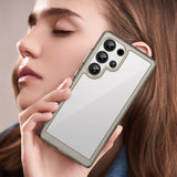 Udendørs rumkasse med gelramme til Samsung Galaxy S25 Ultra - Clear Black