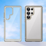Udendørs rumkasse med gelramme til Samsung Galaxy S25 Ultra - Clear Black