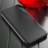 Eco læder View Case til Samsung Galaxy S24 FE med Flip og Stand - sort