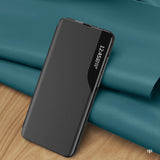 Eco læder View Case til Samsung Galaxy S24 FE med Flip og Stand - sort