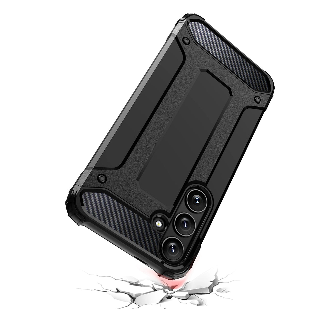 Hybrid Armor Case til Samsung Galaxy S24 FE Armored Hybrid Case - sort