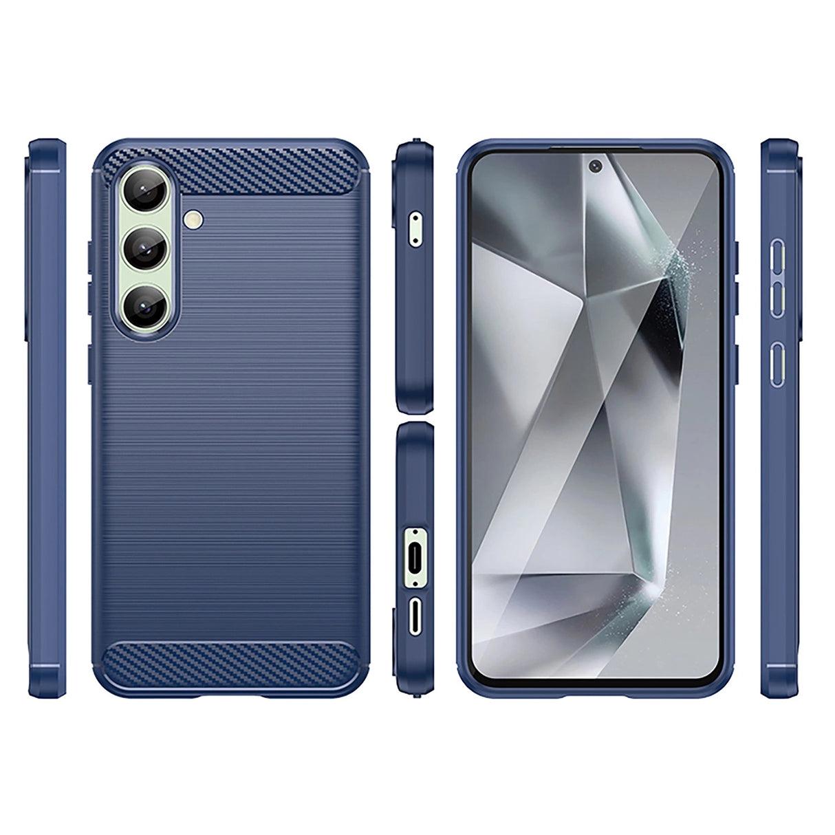Carbon Case til Samsung Galaxy S24 FE - Blå