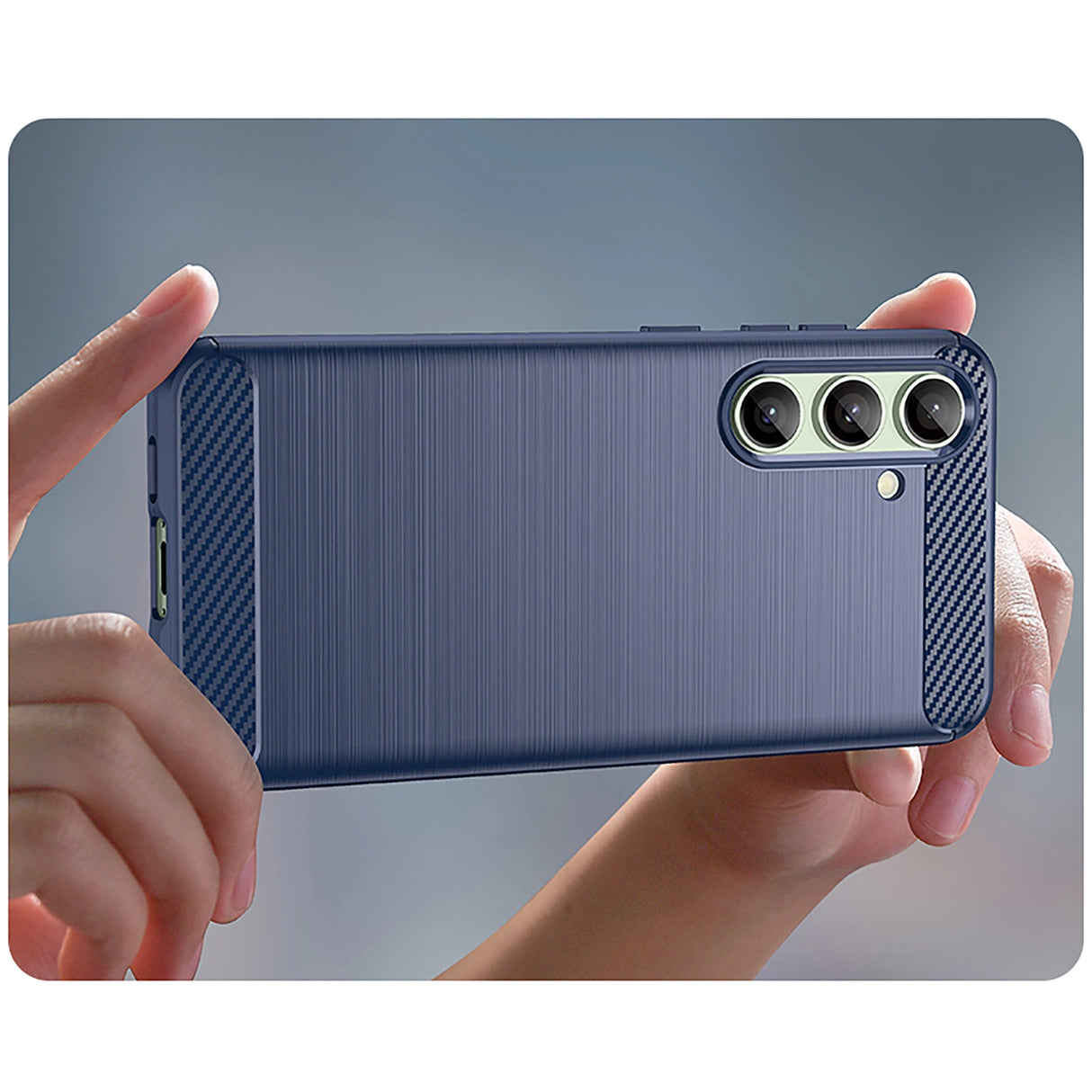 Carbon Case til Samsung Galaxy S24 FE - Blå