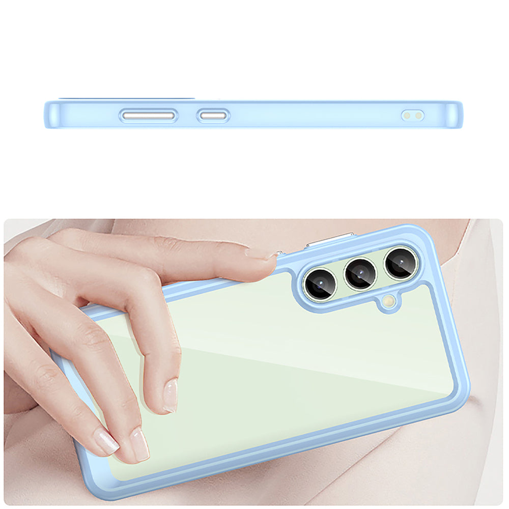 Outer Space Case med Gel Frame til Samsung Galaxy S24 FE - Blå