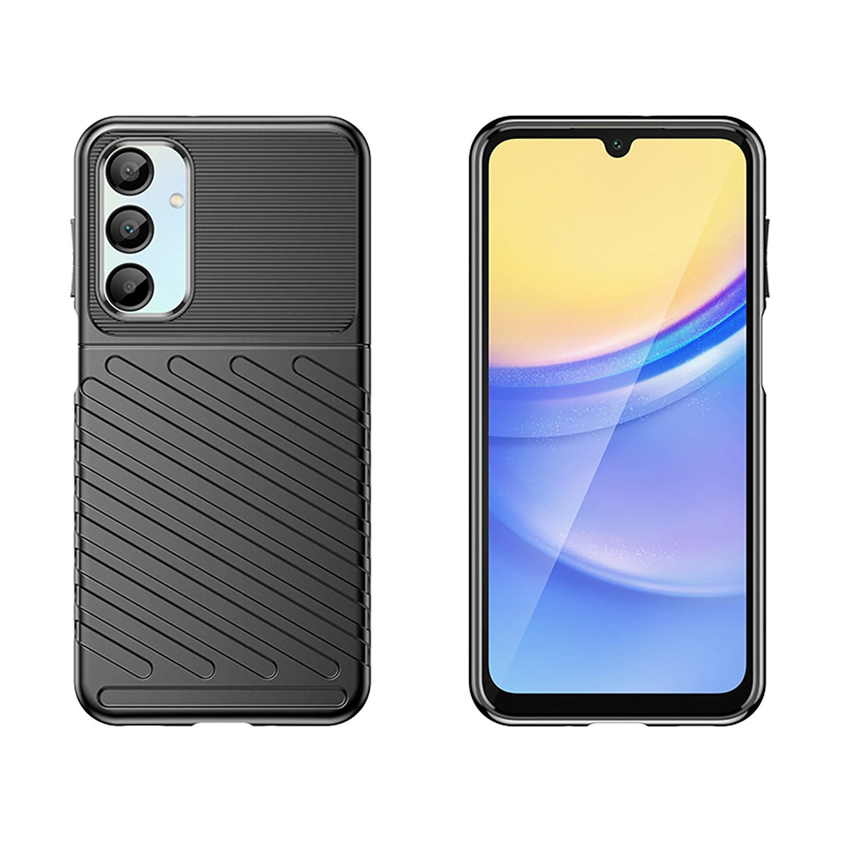 Thunder Case til Samsung Galaxy A16 / A16 5G Silicone Armored Cover - sort