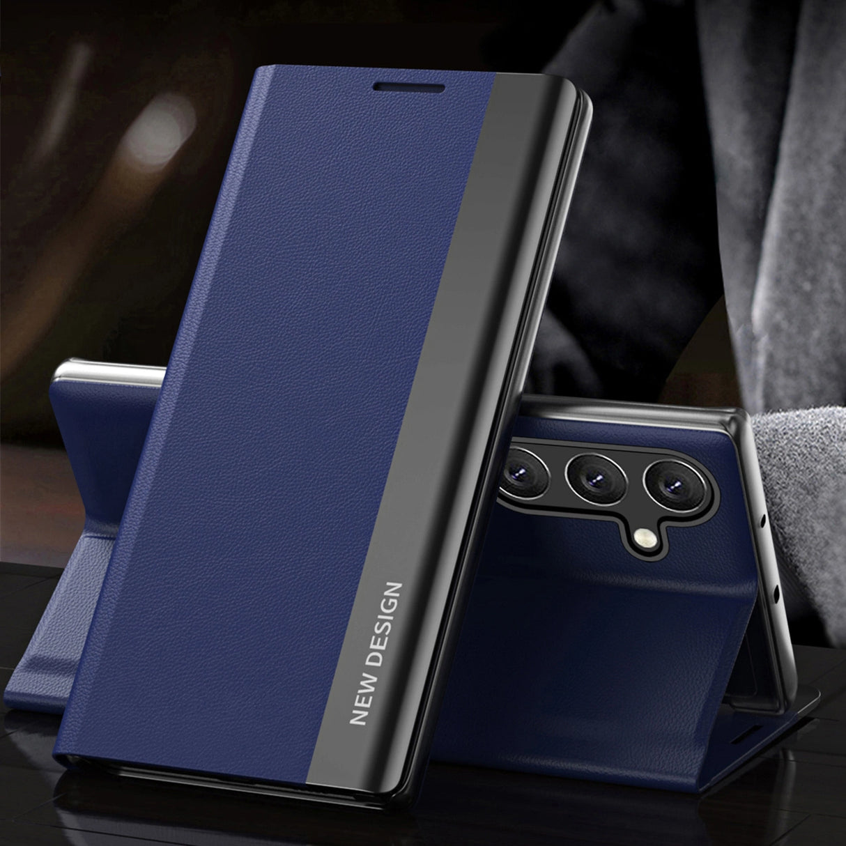 Sleep Case Pro Samsung Galaxy A16 / A16 5G Case med Flip og Stand - Blå