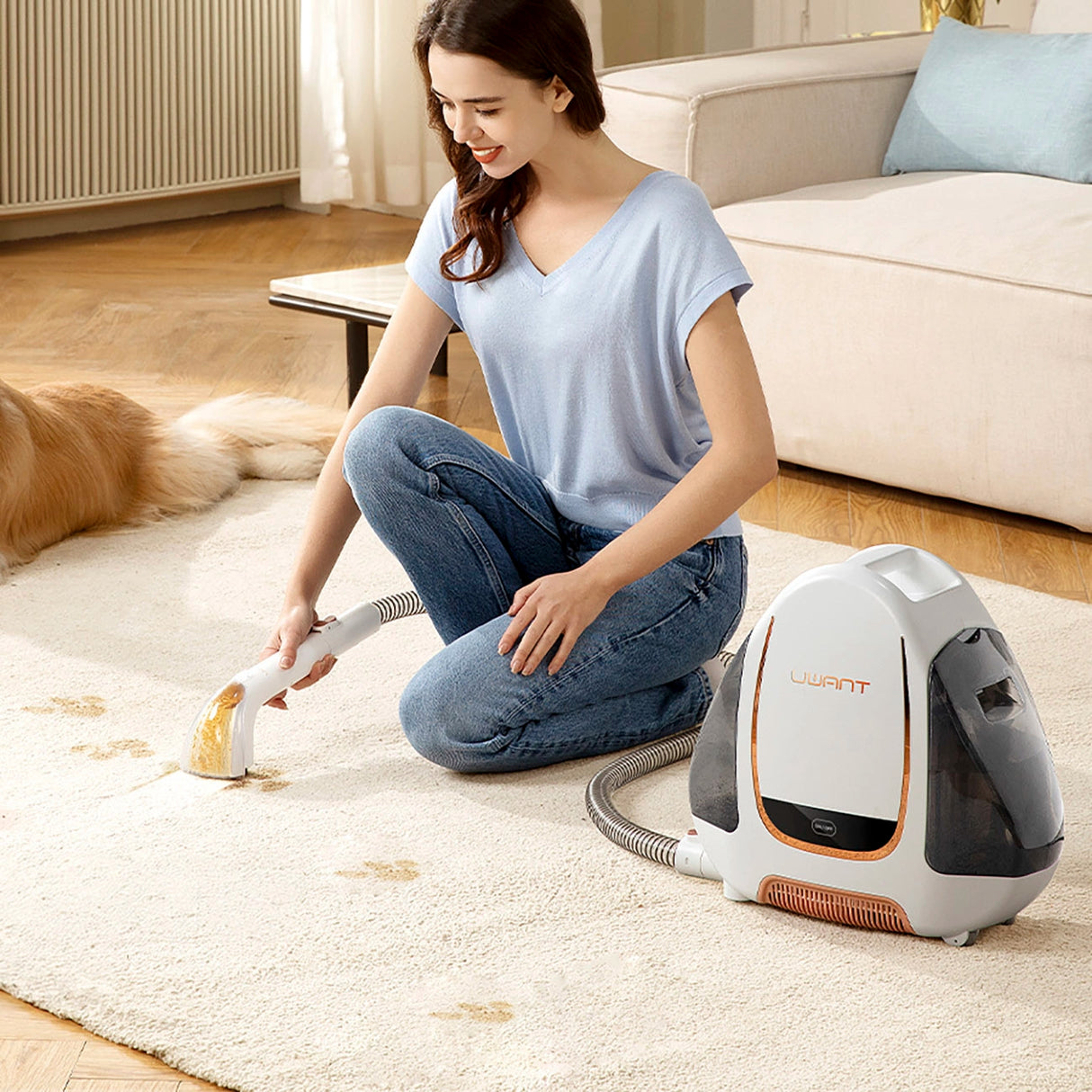 UWANT B100-S 12000Pa 450W vaskestøvsuger - hvid