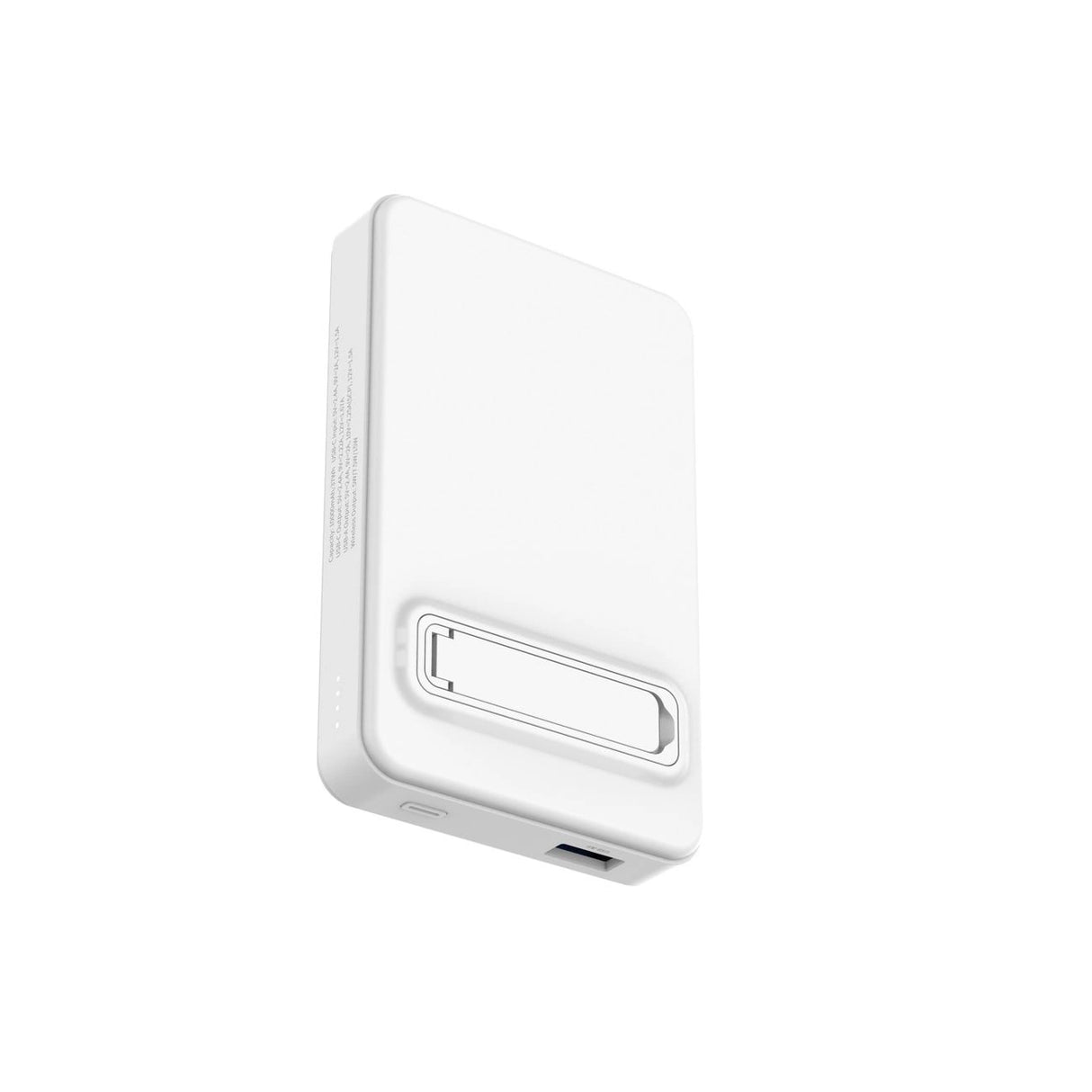 Powerbank Wozinsky WLWP-10KA0Y3WS 22.5W PD Qi2 10000 mAh, med stand, 1x USB-A, 1x USB-C - hvid