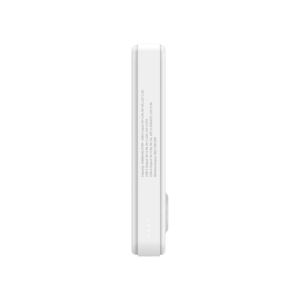 Powerbank Wozinsky WLWP-10KA0Y3WS 22.5W PD Qi2 10000 mAh, med stand, 1x USB-A, 1x USB-C - hvid