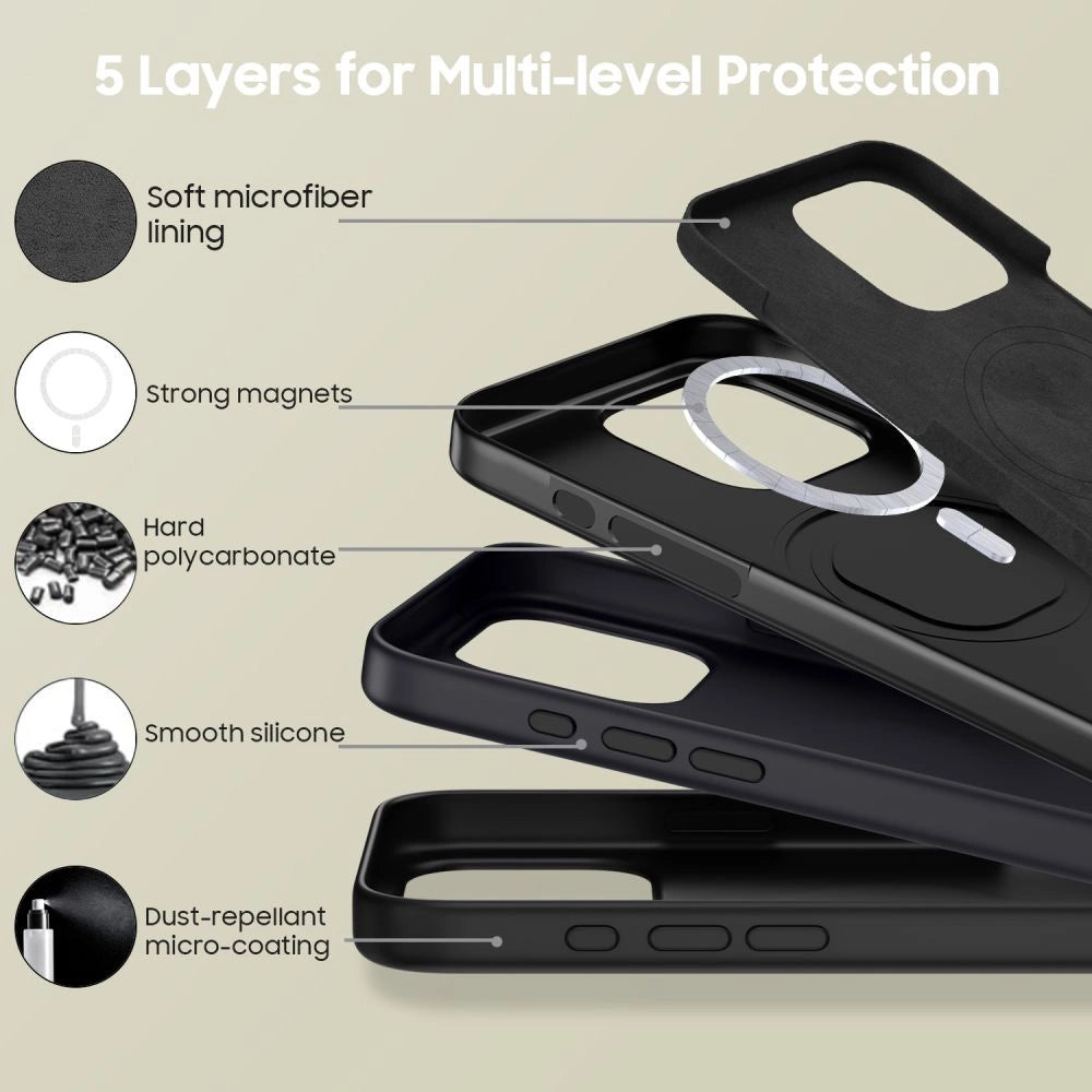 Tech-Protect Silicone MagSafe Case til iPhone 16 Pro Max - sort