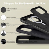 Tech-Protect Silicone MagSafe Case til iPhone 16 Pro Max - sort
