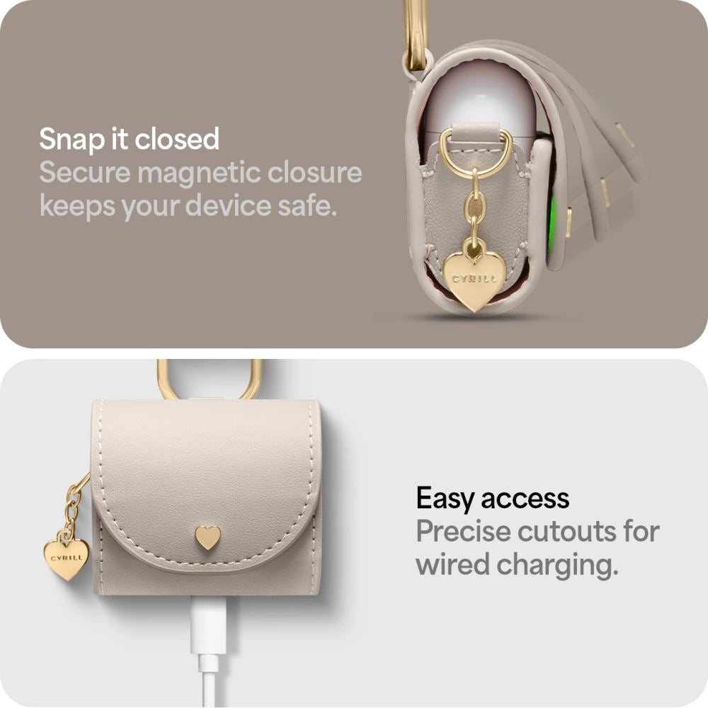 Spigen Cyrill Mini Bag til AirPods 4 - Beige