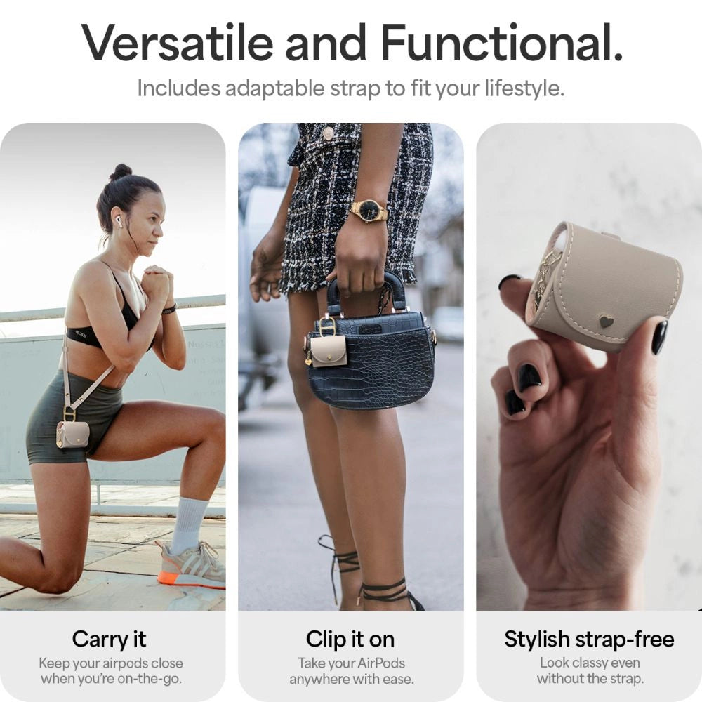 Spigen Cyrill Mini Bag til AirPods 4 - Beige