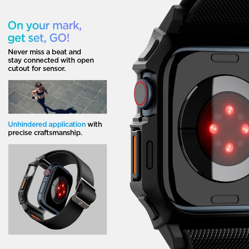 Spigen Lite Fit " PRO " rem til Apple Watch 10 46 mm - sort