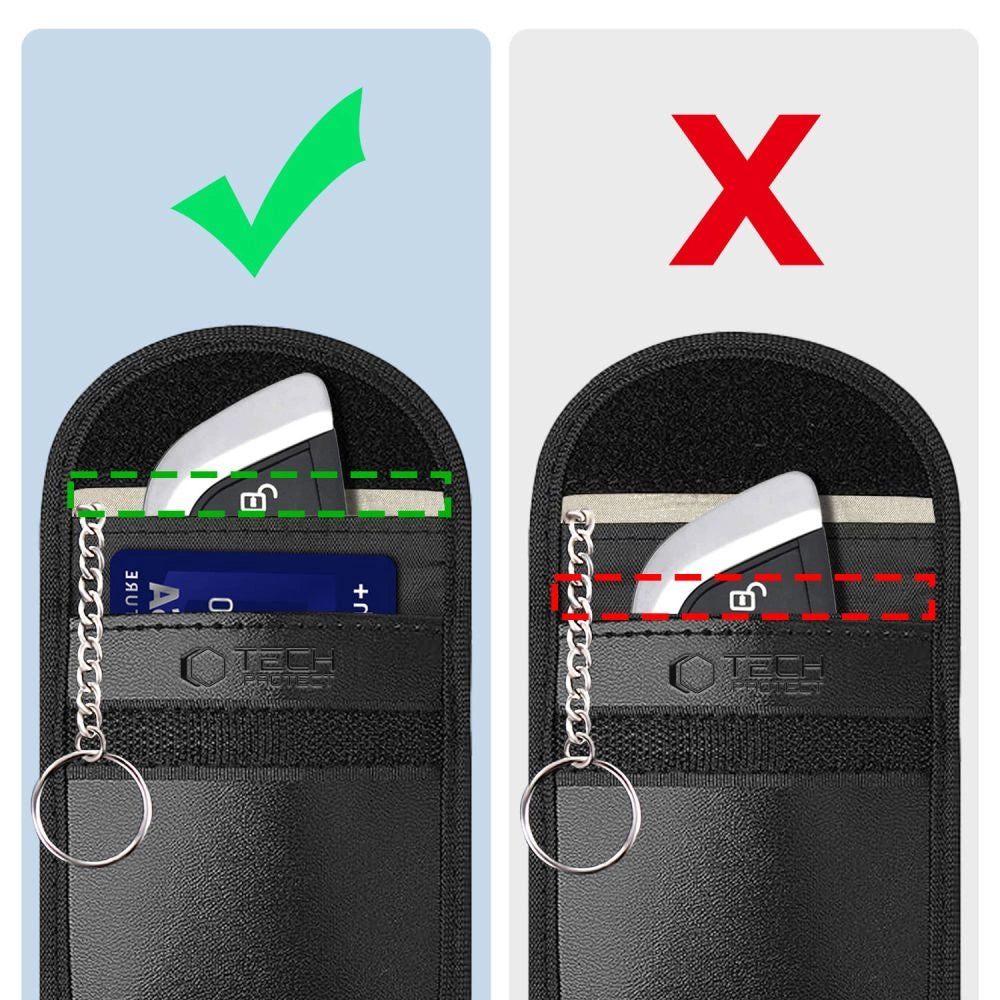 Tech-Protect KLR100 RFID-blokerende bilnøglesække - sort