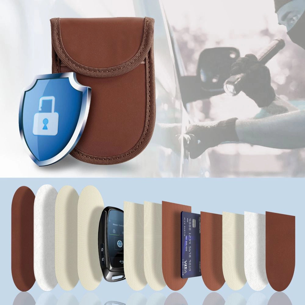 Tech-Protect KLR100 RFID-blokerende bilnøglesække - brun