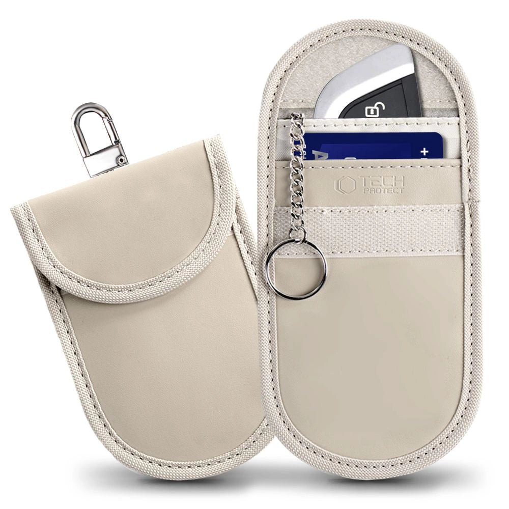 Tech-Protect KLR100 RFID-blokerende bilnøglesække - beige