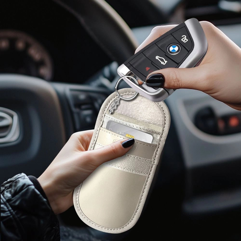 Tech-Protect KLR100 RFID-blokerende bilnøglesække - beige