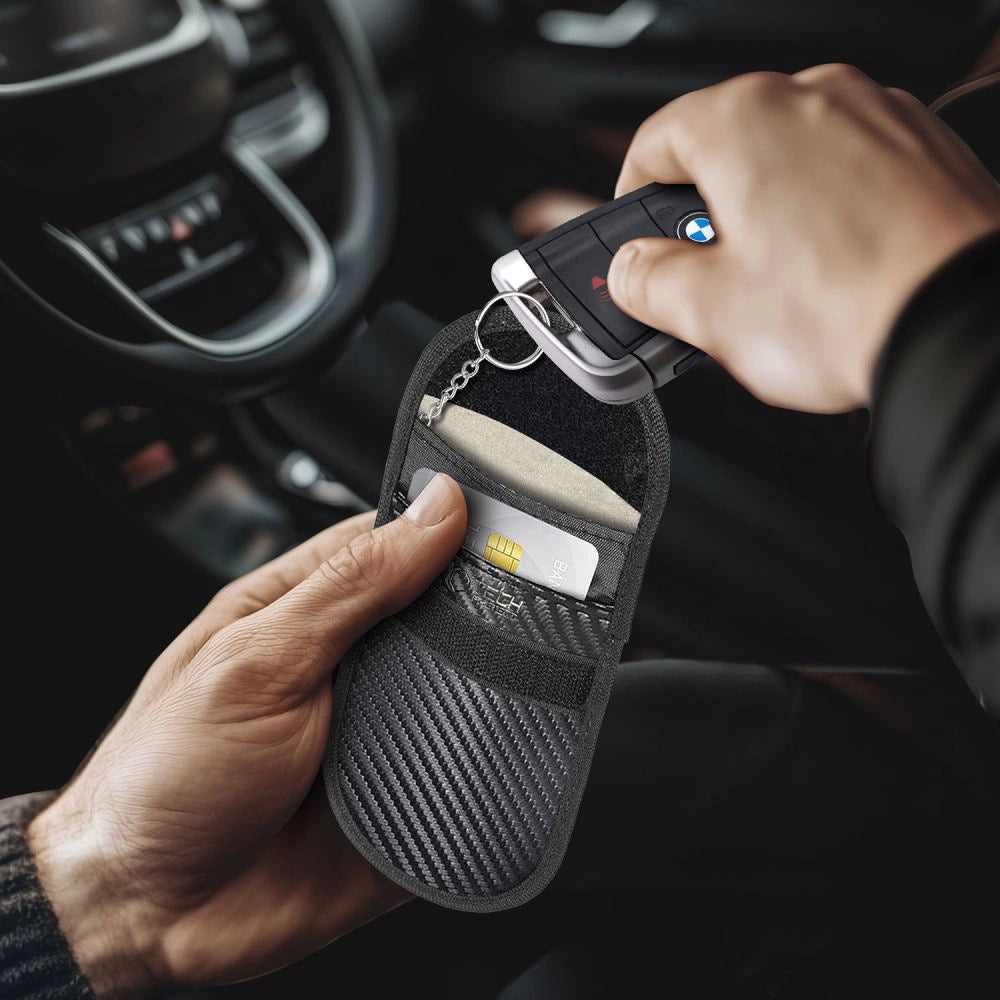 Tech-Protect KLR100 RFID-blokerende bilnøglesække - sort - carbon
