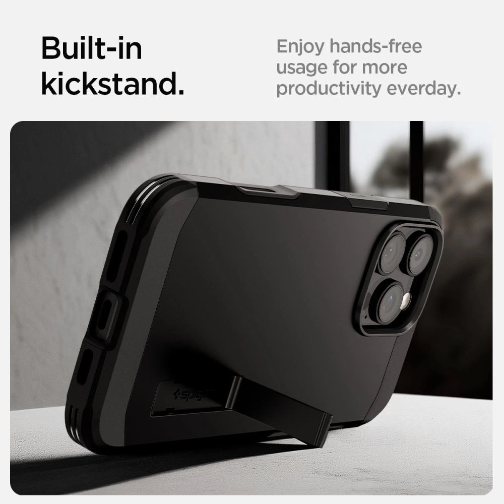 Spigen Tough Armor "T" MagSafe-fodral til iPhone 16 Pro - sort