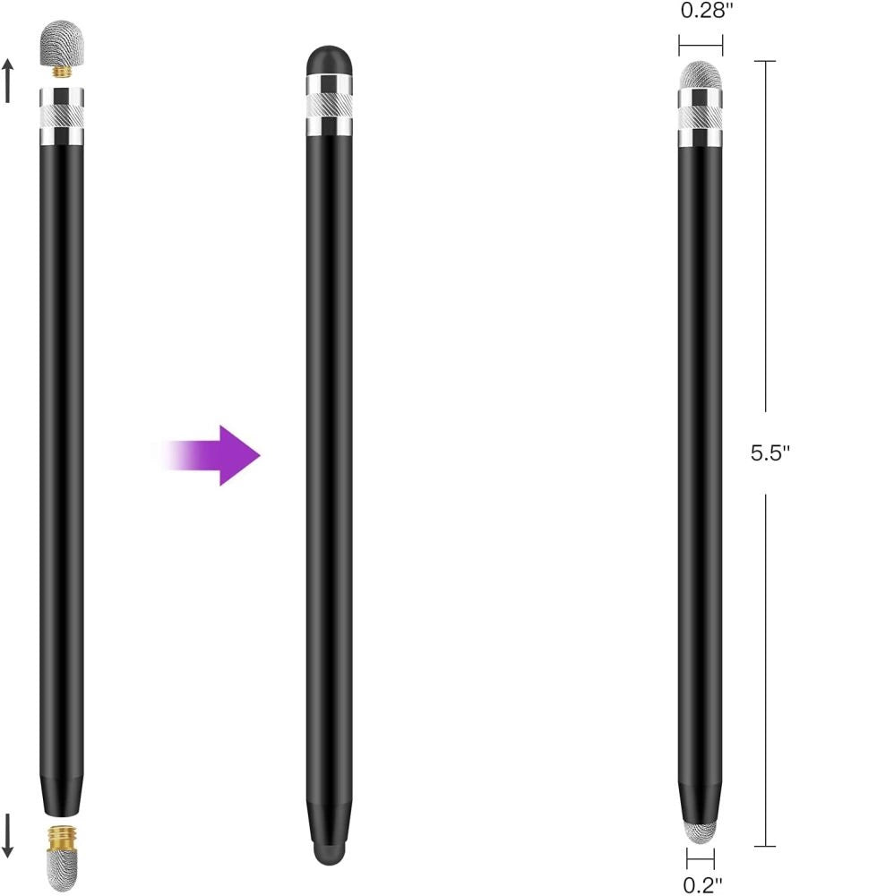 Tech-Protect USP100 4-TIP Touch Stylus Passivpen - lilla