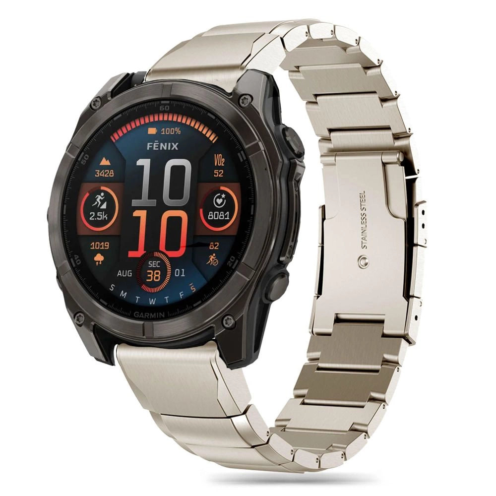 Tech-Protect SteelBand Armbånd til Garmin Fenix 5X / 5X PLUS / 6X / 6X PRO / 7X / 8 (51 MM) - Titanium