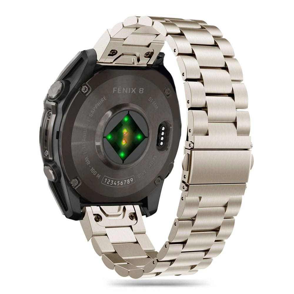 Tech-Protect rustfrit armbånd til Garmin Fenix 5X / 5X PLUS / 6X / 6X PRO / 7X / 8 (51 MM) - Titan