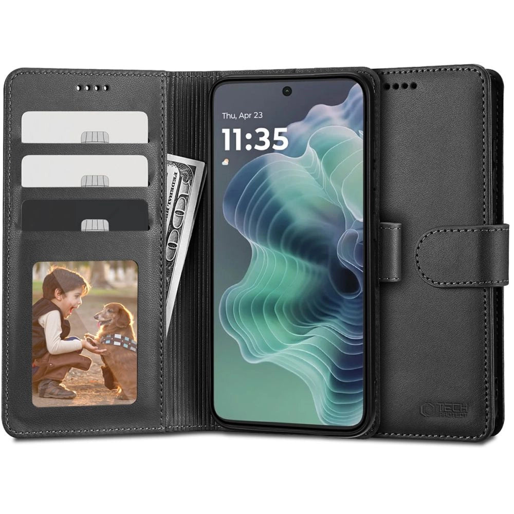 Tech-Protect Wallet Case til Motorola Moto G25 5G - sort