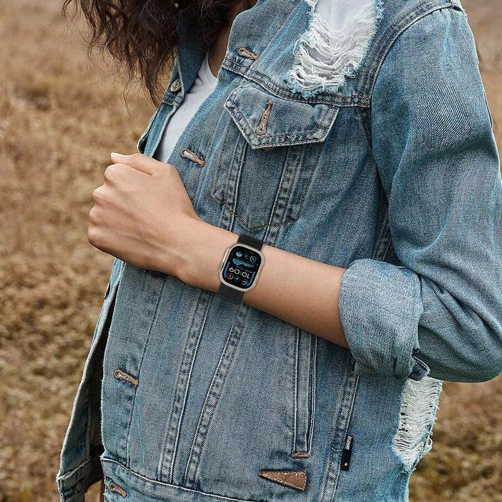 Tech-Protect Nylon Strap til Apple Watch 44 / 45 / 46 / 49 mm - sort