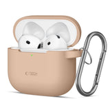 Tech-Protect Silicone Hook Case til AirPods 4 - Beige