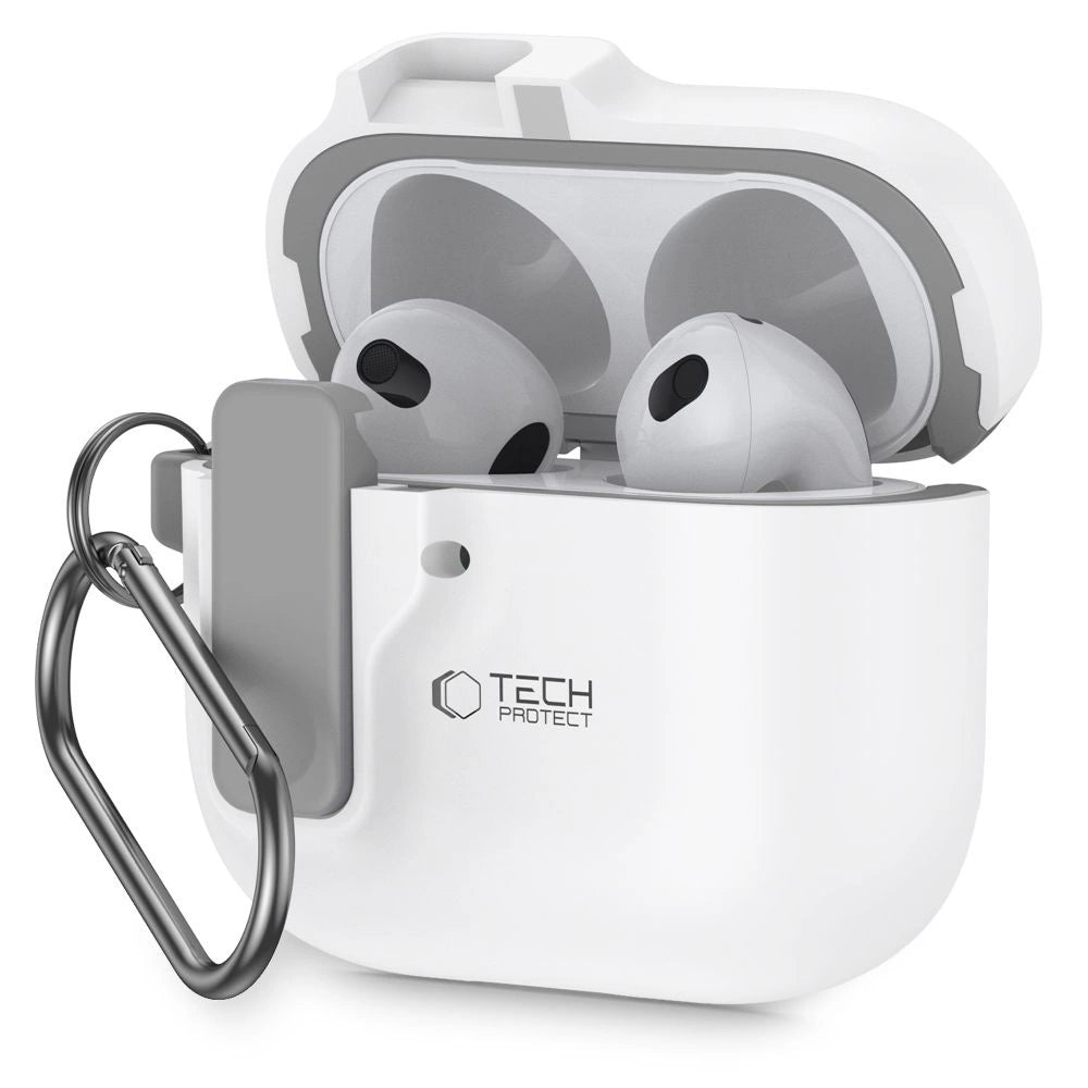 Tech-Protect Slim Hook Case til AirPods 4 - hvid