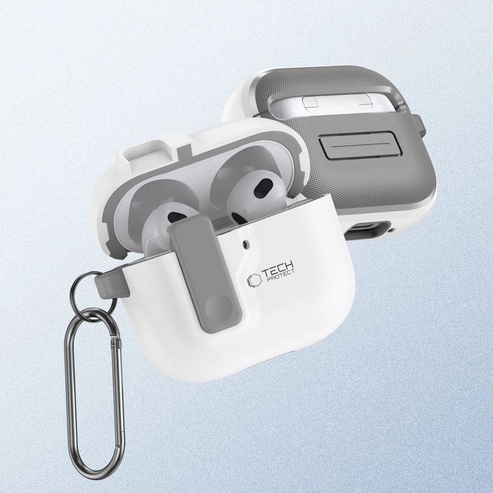 Tech-Protect Slim Hook Case til AirPods 4 - hvid
