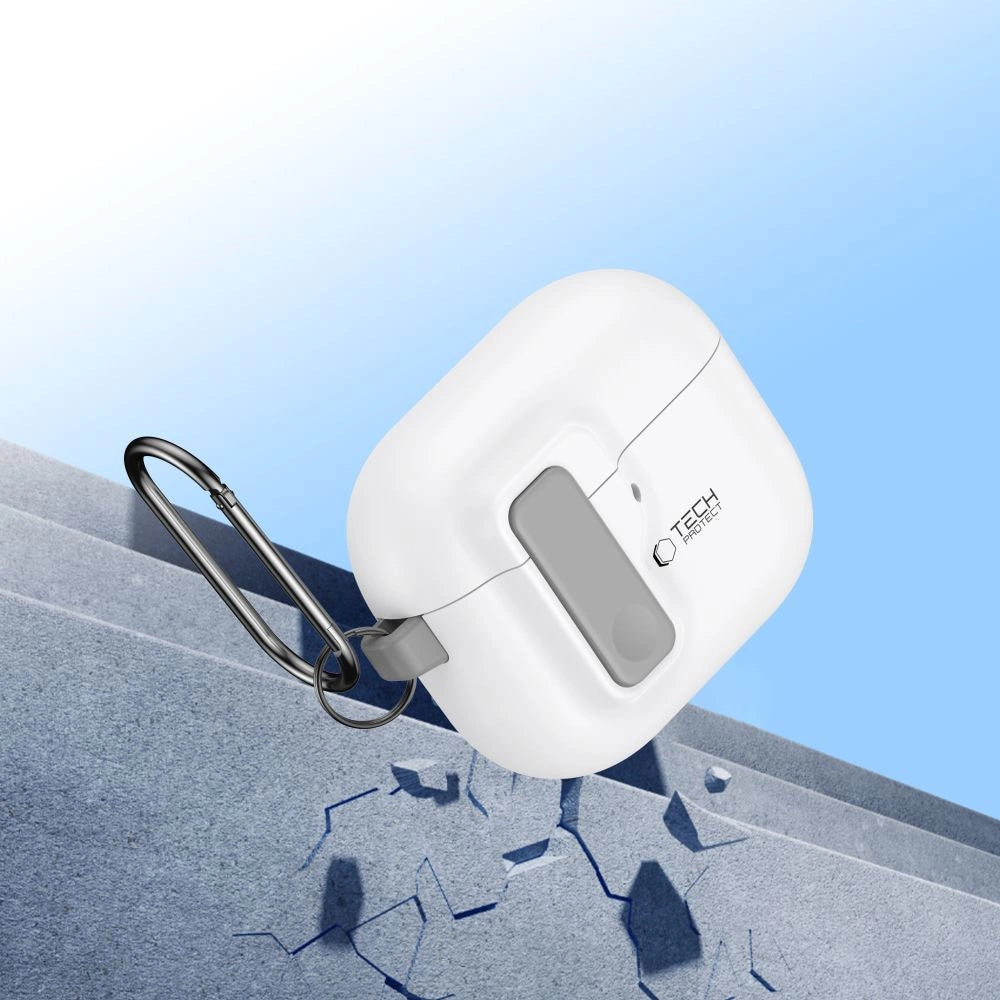 Tech-Protect Slim Hook Case til AirPods 4 - hvid