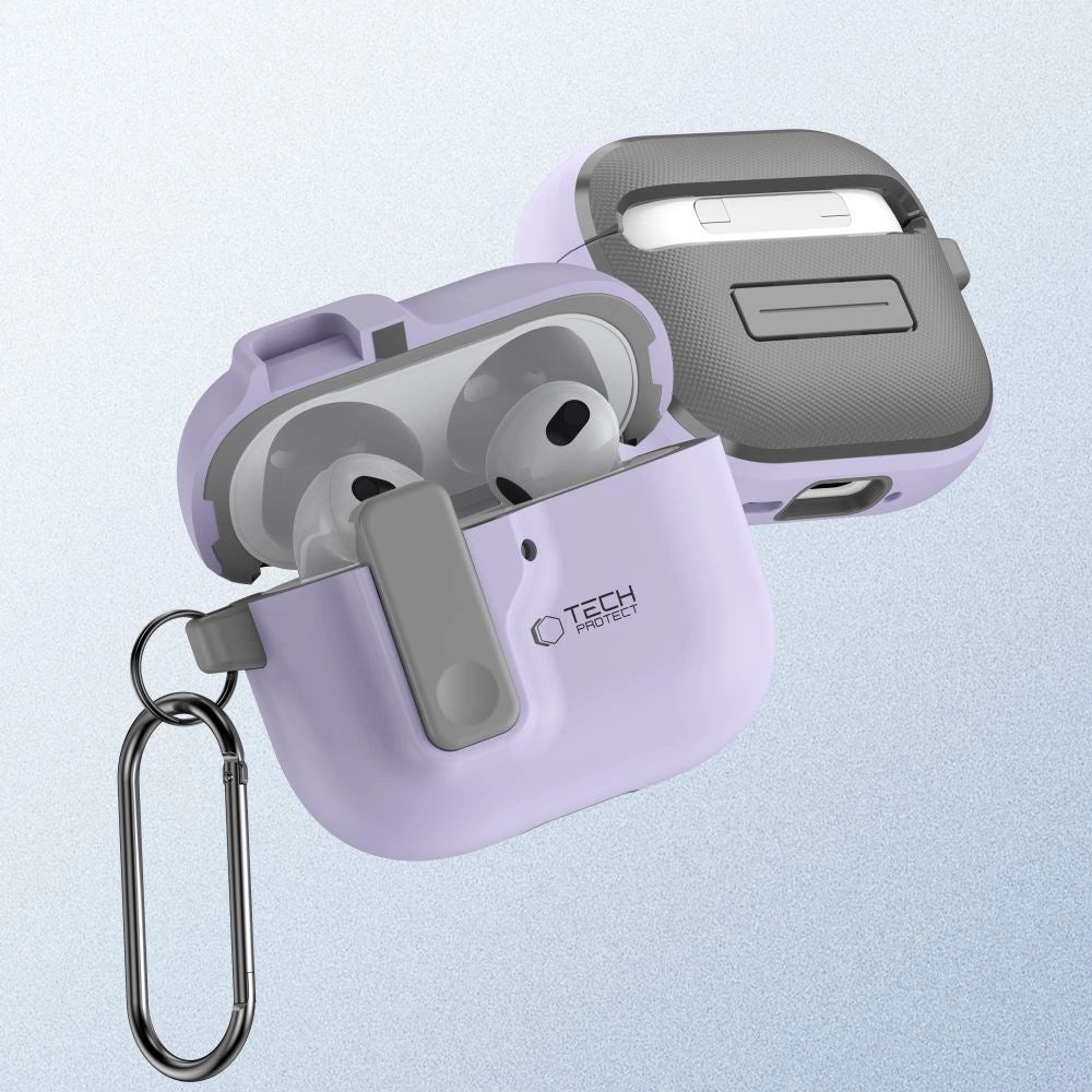 Tech-Protect Slim Hook Case til AirPods 4 - lilla