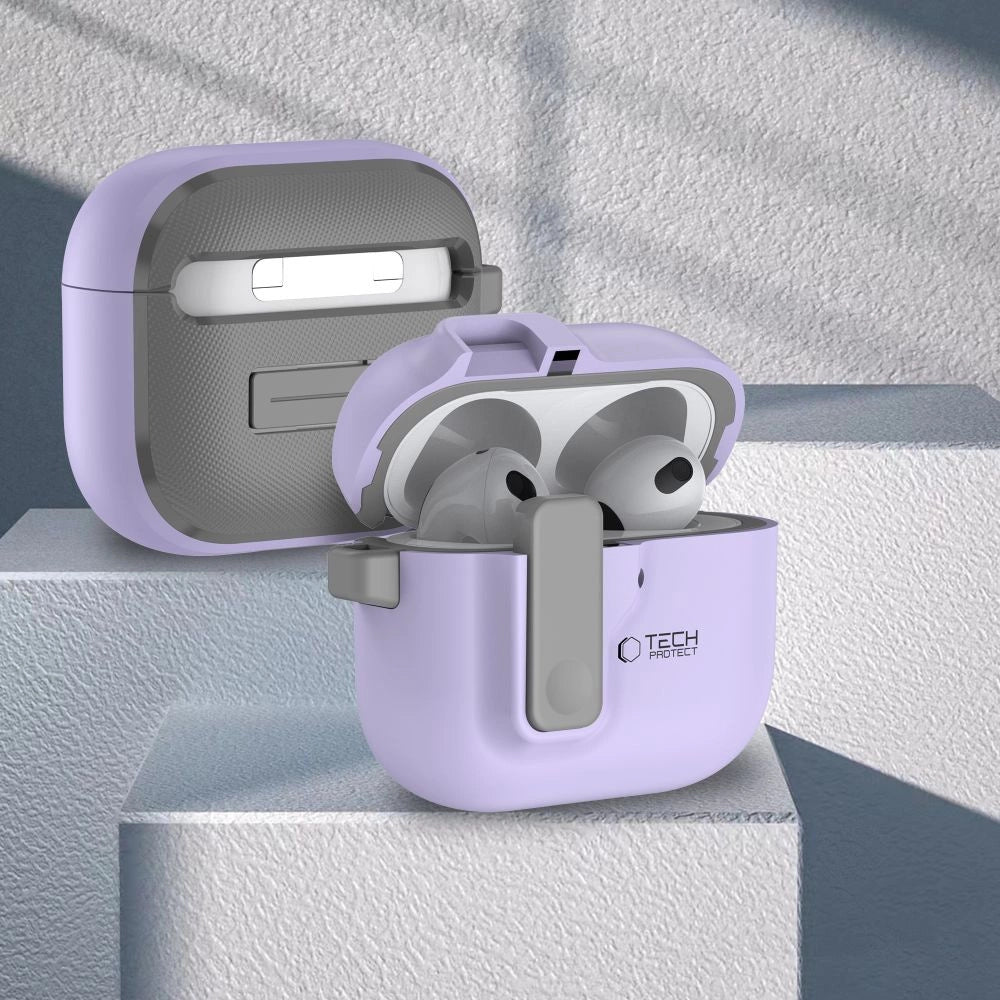 Tech-Protect Slim Hook Case til AirPods 4 - lilla