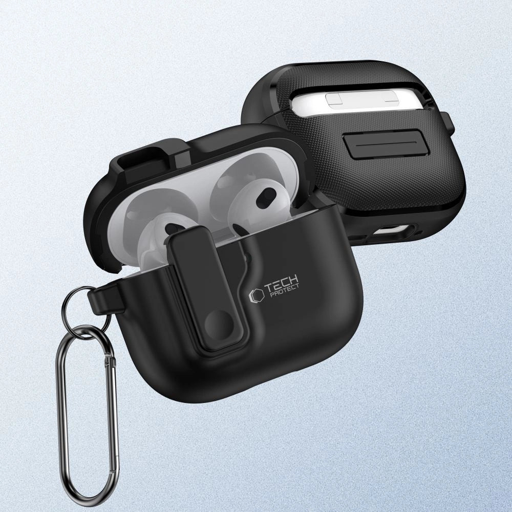 Tech-Protect Slim Hook Case til AirPods 4 - sort